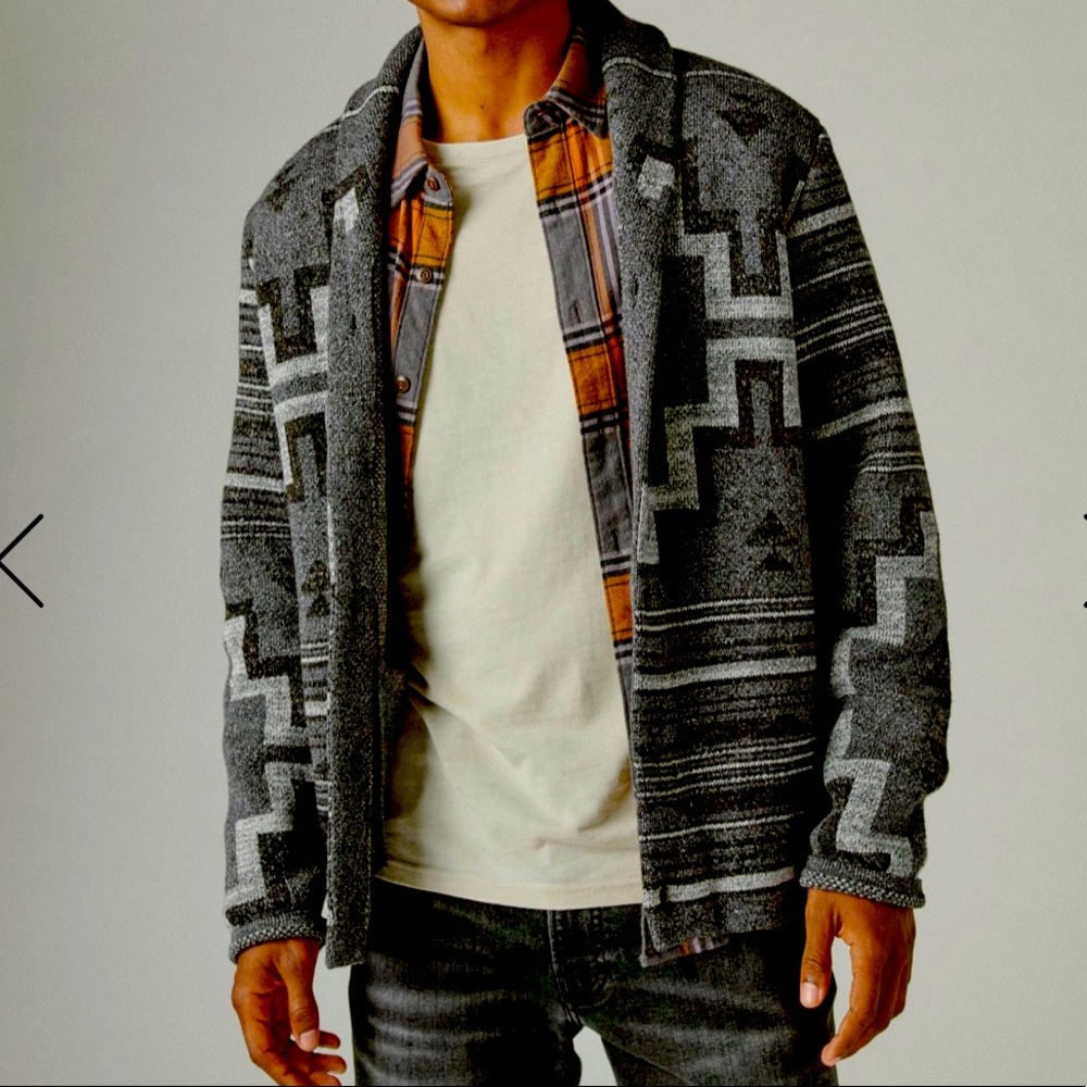 Lucky Brand shawl collar sweater